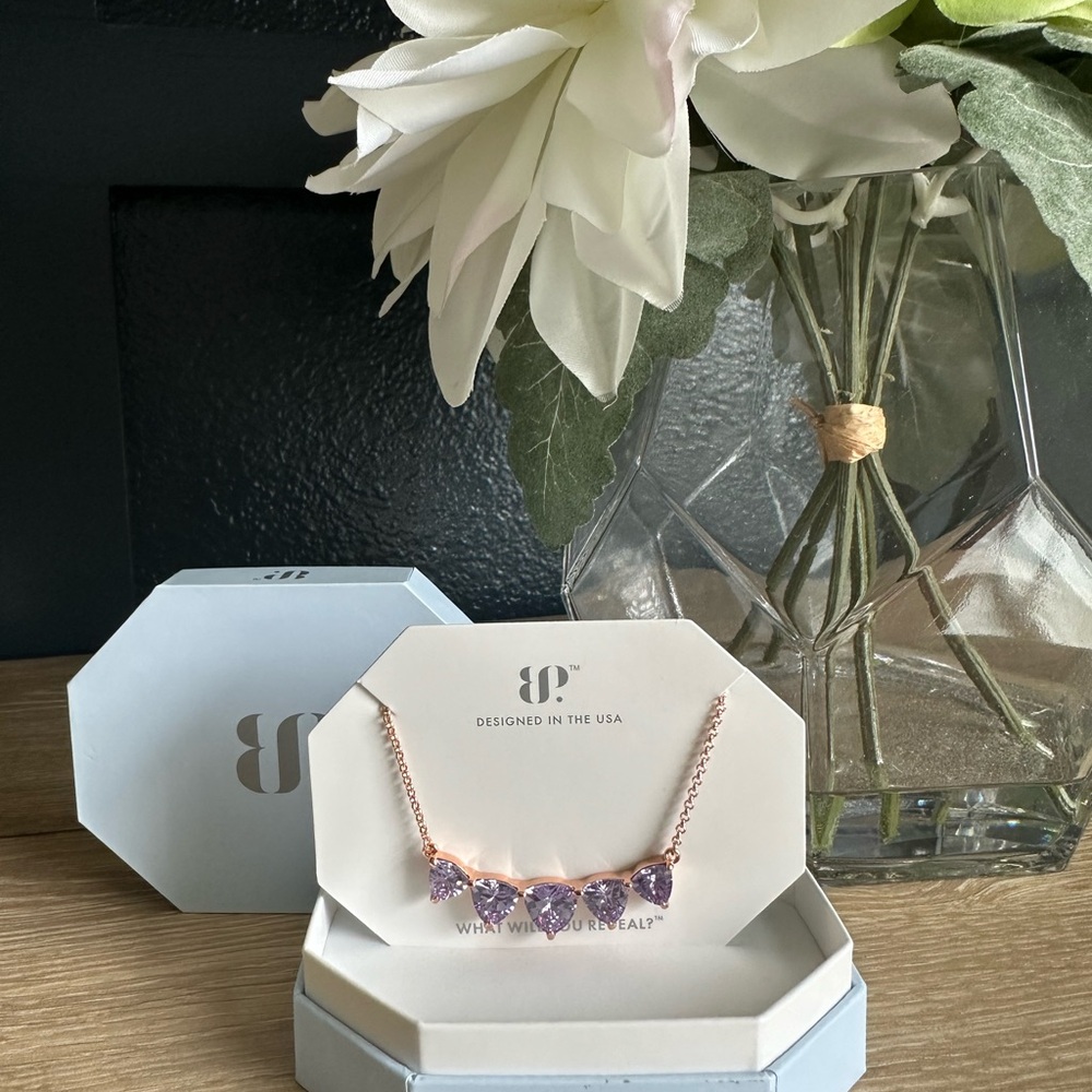 Bomb Party Lavender Topaz CZ necklace